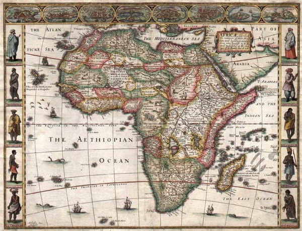 55-Africa and Africa Map By John Speed