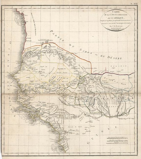 76-Africa and West Africa Map By Jean Baptiste Poirson