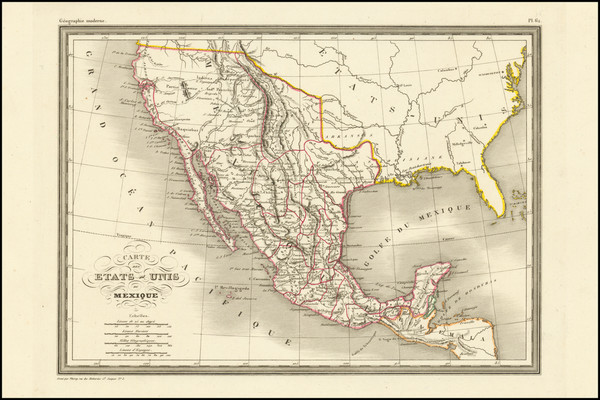 34-Texas, Plains, Southwest, Rocky Mountains, Mexico and California Map By Thierry