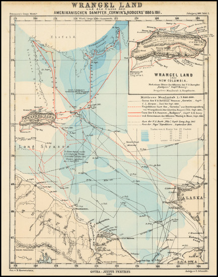 10-Alaska and Russia in Asia Map By Augustus Herman Petermann