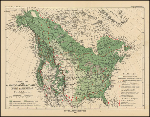 54-North America Map By Augustus Herman Petermann