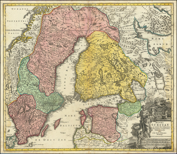 1-Baltic Countries and Scandinavia Map By Johann Baptist Homann