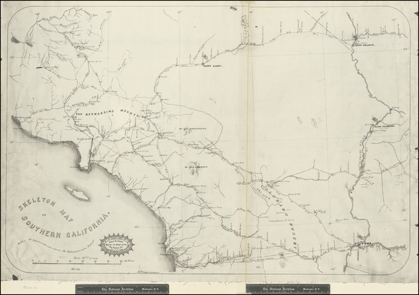 33-California, Los Angeles and San Diego Map By Edward Trapp