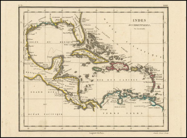 94-Florida and Caribbean Map By Anonymous