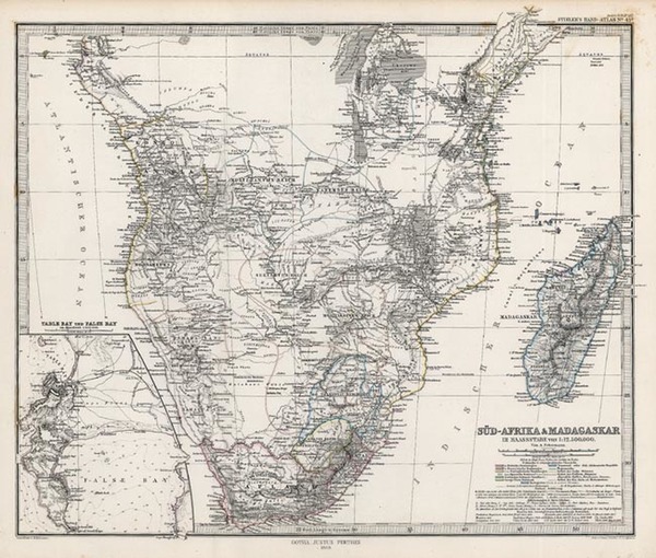 55-Africa and South Africa Map By Adolf Stieler