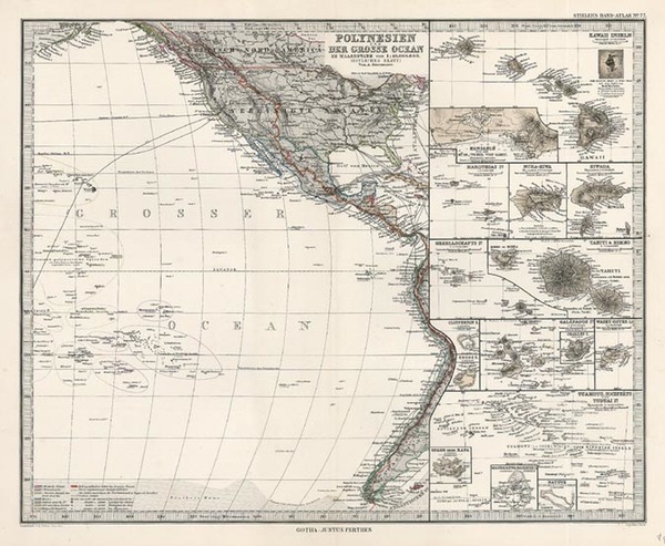 63-Australia & Oceania and Oceania Map By Adolf Stieler