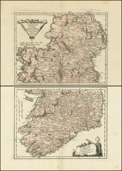 87-Ireland Map By Franz Johann Joseph von Reilly