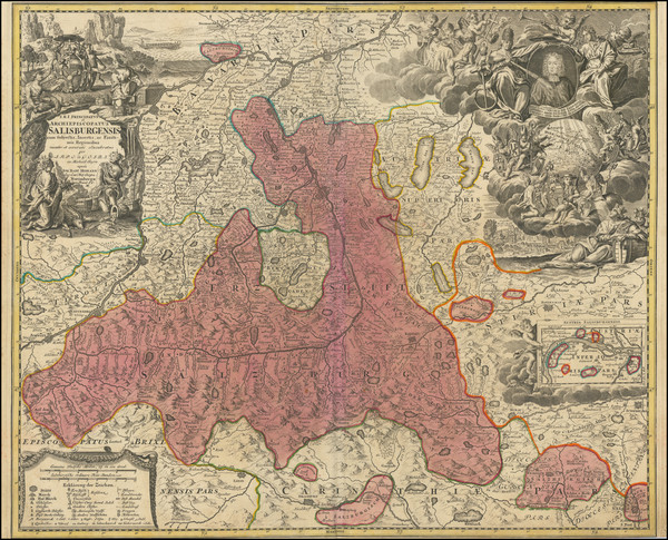 83-Austria Map By Johann Baptist Homann