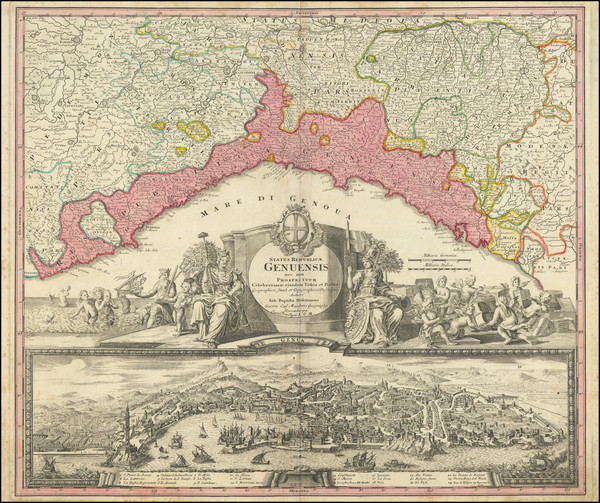 81-Northern Italy and Other Italian Cities Map By Johann Baptist Homann