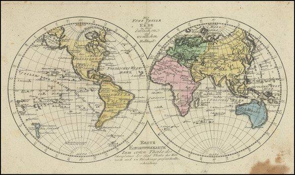 90-World Map By Franz Johann Joseph von Reilly