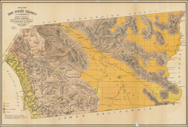 9-California and San Diego Map By Henry G. Hanks