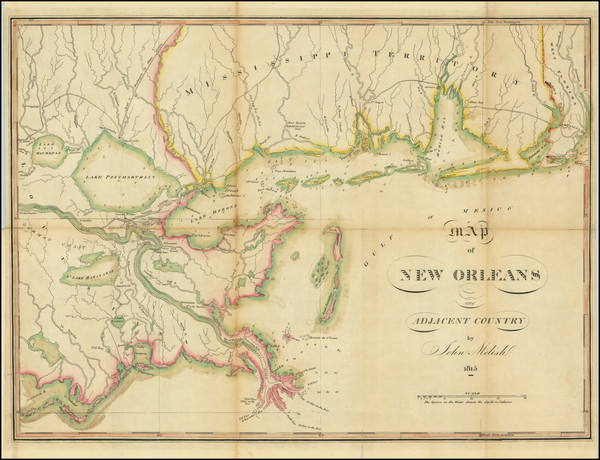 18-Louisiana and Mississippi Map By John Melish