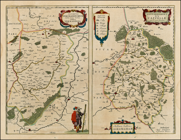 46-Europe and France Map By Willem Janszoon Blaeu