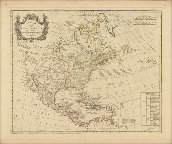 82-United States and North America Map By Jean Palairet / Louis Delarochette