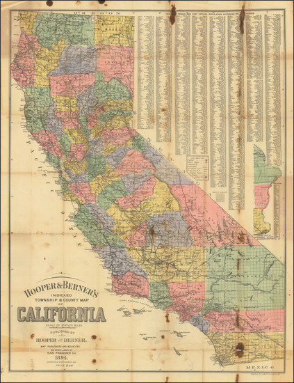 76-California Map By Hooper & Berner