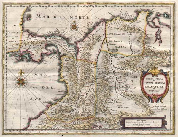 95-South America Map By Willem Janszoon Blaeu