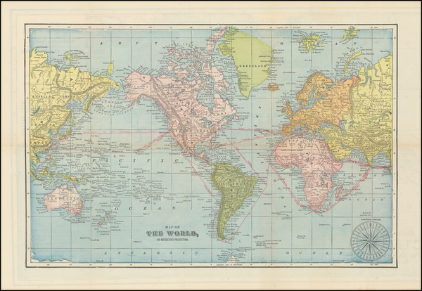 2-World Map By George F. Cram