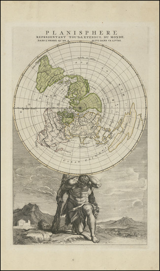 45-World, Northern Hemisphere and Title Pages Map By Louis Renard