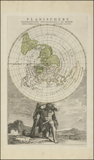 59-World, Northern Hemisphere and Title Pages Map By Louis Renard