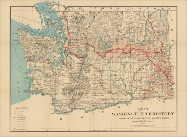 64-Washington Map By Flemming, Brewster & Alley