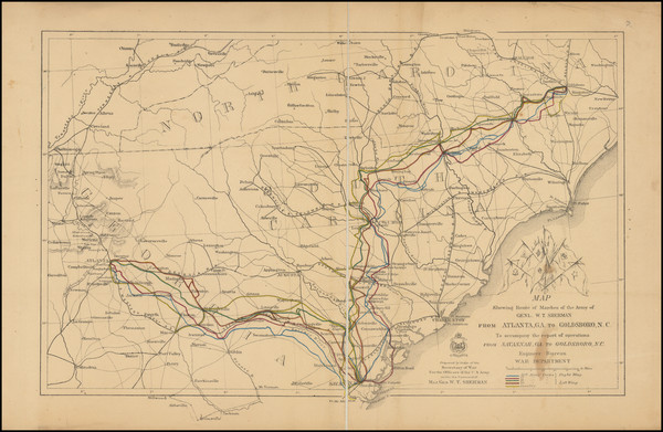 87-Southeast, Georgia and Civil War Map By U.S. War Department