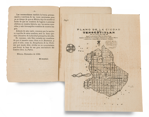 3-Mexico and Rare Books Map By Leopoldo Batres