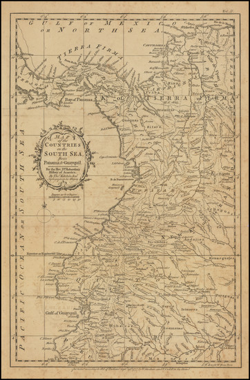 14-Central America and South America Map By Thomas Kitchin