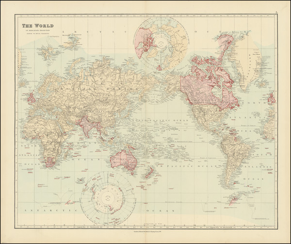 28-World Map By Edward Stanford