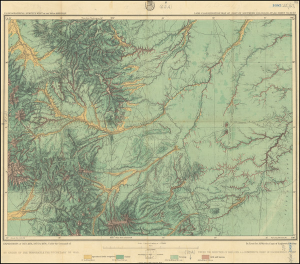 59-Colorado and Colorado Map By George M. Wheeler