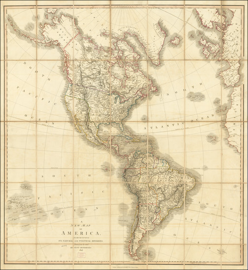 40-Western Hemisphere, South America and America Map By G. & J. Cary