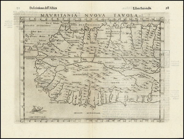 64-North Africa and West Africa Map By Girolamo Ruscelli