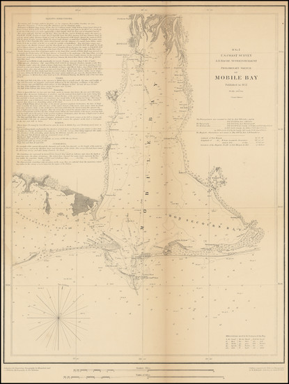 96-Alabama Map By United States Coast Survey