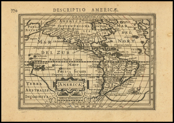 39-America Map By Jodocus Hondius - Petrus Bertius