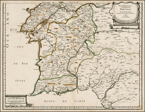 39-Portugal Map By Guillaume Sanson