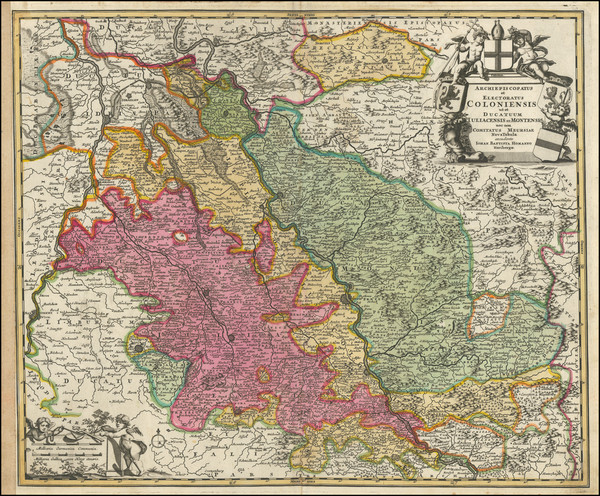 42-Mitteldeutschland Map By Johann Baptist Homann