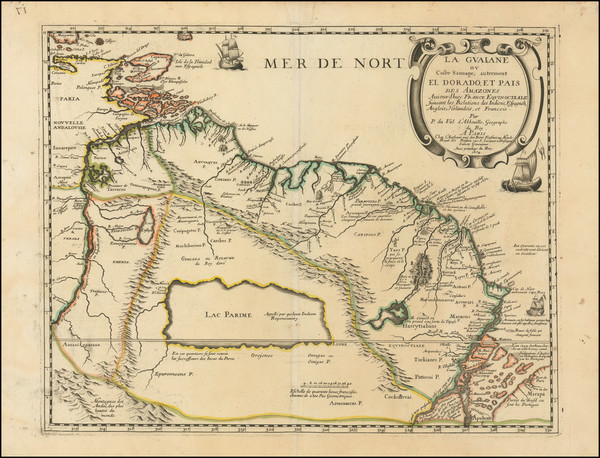 22-South America, Brazil, Guianas & Suriname and Venezuela Map By Pierre Du Val