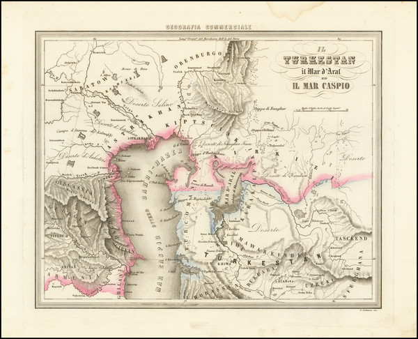 73-Russia, Central Asia & Caucasus and Russia in Asia Map By Francesco Costantino Marmocchi