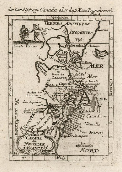 82-United States, New England, Mid-Atlantic and Canada Map By Alain Manesson Mallet