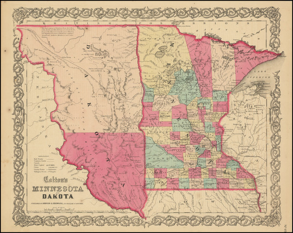 59-Minnesota, North Dakota and South Dakota Map By Colton