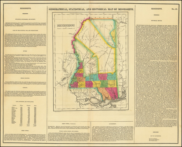 31-Mississippi Map By Isaac Lea