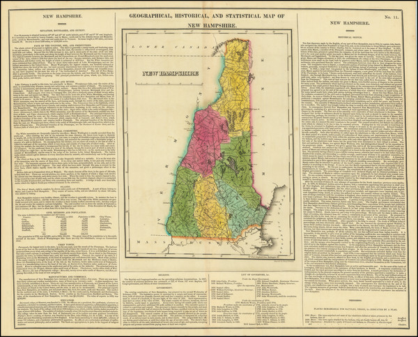 71-New Hampshire Map By Henry Charles Carey  &  Isaac Lea