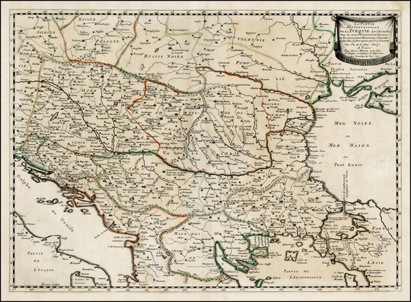 39-Ukraine, Romania, Balkans, Turkey and Greece Map By Nicolas Sanson