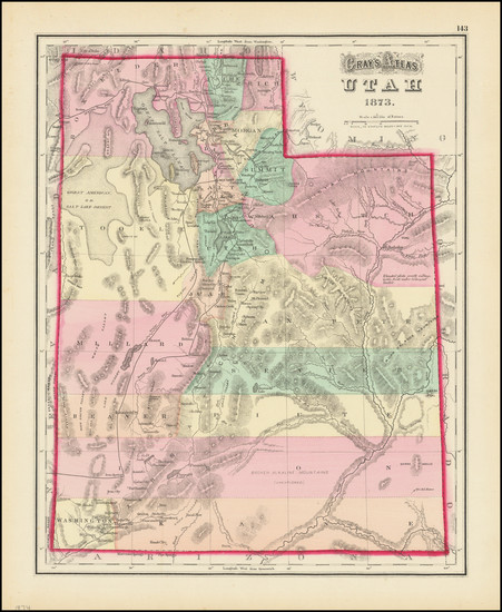 85-Utah and Utah Map By O.W. Gray