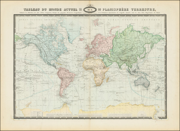 80-World Map By F.A. Garnier