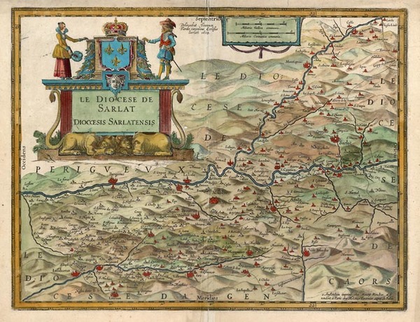 54-Europe and France Map By Henricus Hondius / Joannes Tardo