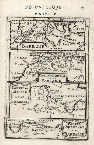 19-Africa, North Africa and Portraits & People Map By Alain Manesson Mallet