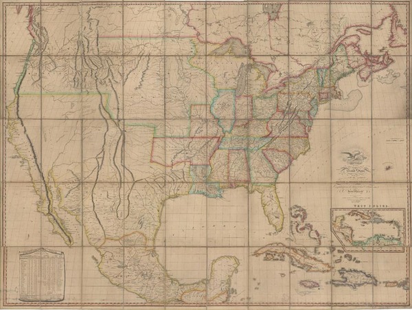 73-United States Map By John Melish