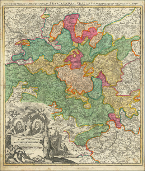 36-Mitteldeutschland Map By Johann Baptist Homann