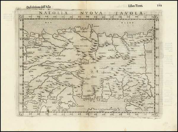 74-Turkey and Turkey & Asia Minor Map By Girolamo Ruscelli