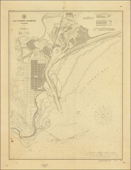 0-Los Angeles Map By U.S. Coast & Geodetic Survey